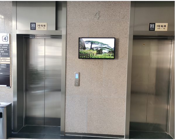 安徽省档案馆一批二十余台电梯信息发布广告机安装调试完成